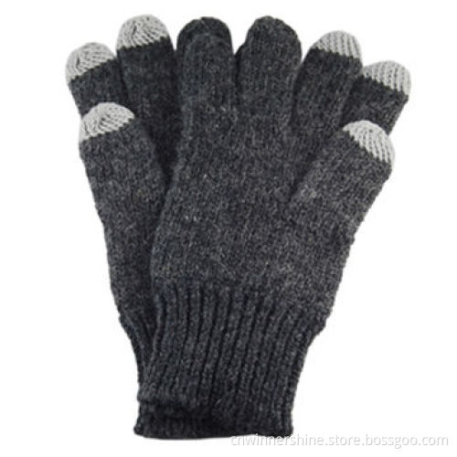 Gloves with stylish 3 fingers screen touch winter gloves for iPhone iPad 30% wool